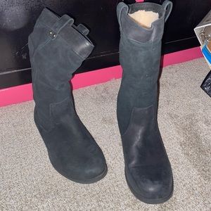 Size 10 Black Cowboy Looking Ugg Boots